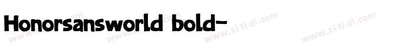 Honorsansworld bold字体转换